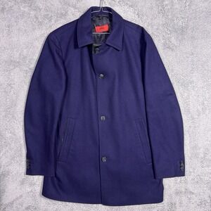 Hugo Boss Overcoat Mens 44R EU 54 Trench Coat Mac Car Jacket Virgin Wool